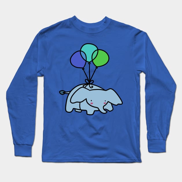 Balloon Elephant Long Sleeve T-Shirt by saradaboru